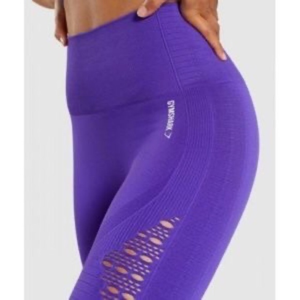 Gymshark Purple Energy Seamless Crop Leggings Capris Women’s size Extra Small XS